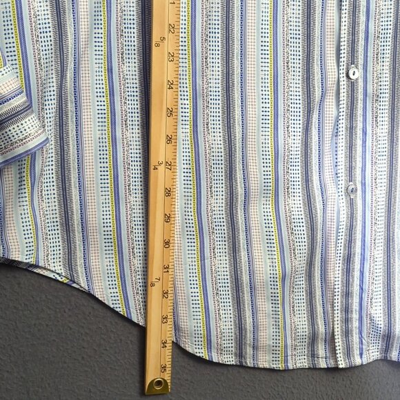 Robert Graham Shirt Men's 2XLT Tall Multicolor Flip Cuff Long Sleeve Button Up - Picture 6 of 11